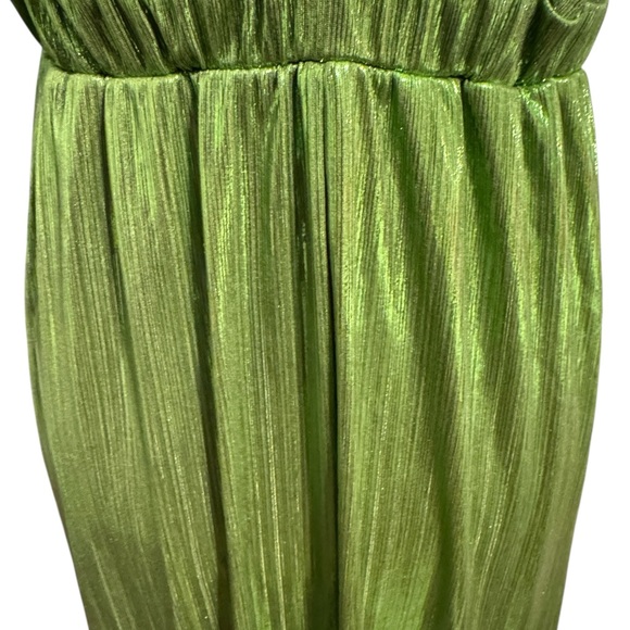 SINCERELY JULES metallic green goddess maxi dress size S - Picture 7 of 10